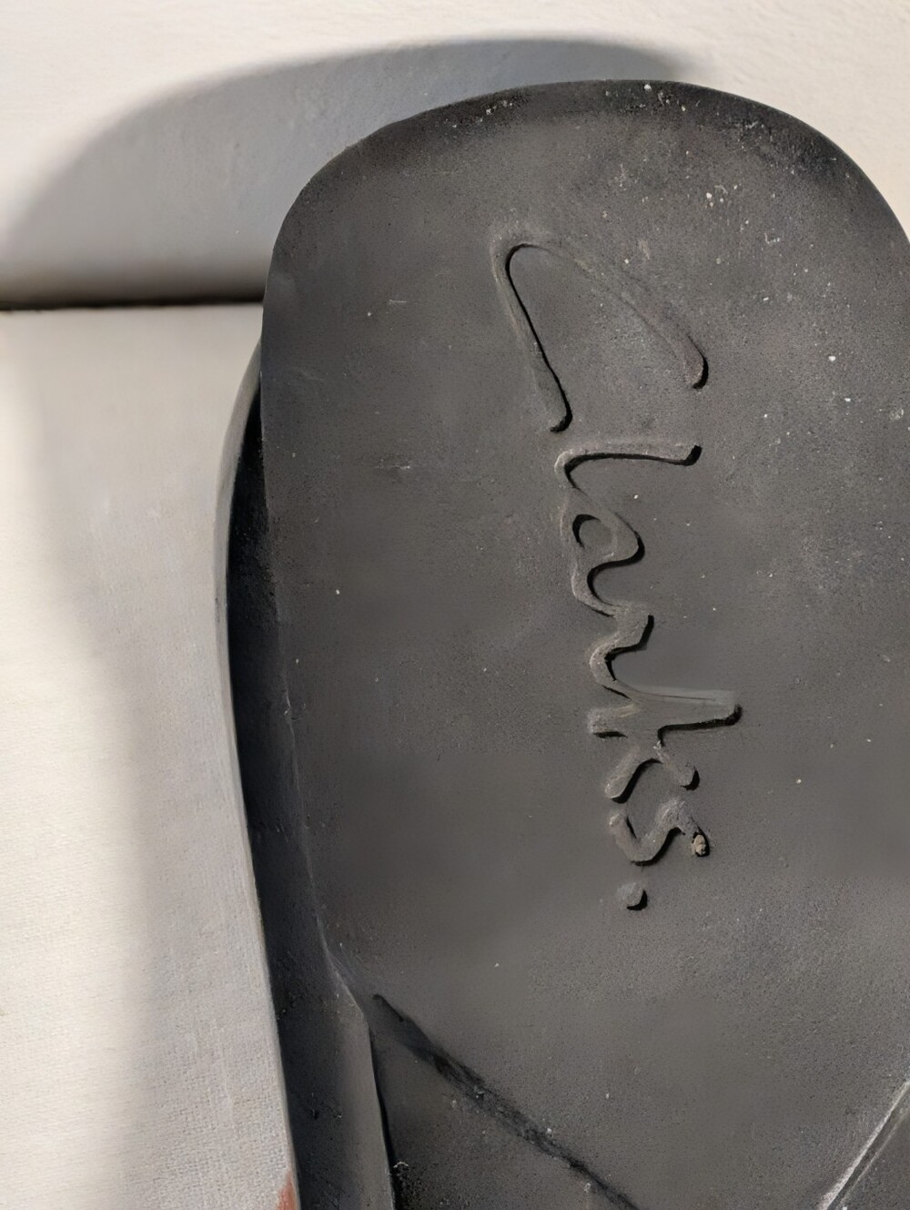 Clarks Brown Leather  Slide Sandals. Vintage. Square Toe . Fair Condition. 8.5. - Picture 7 of 9